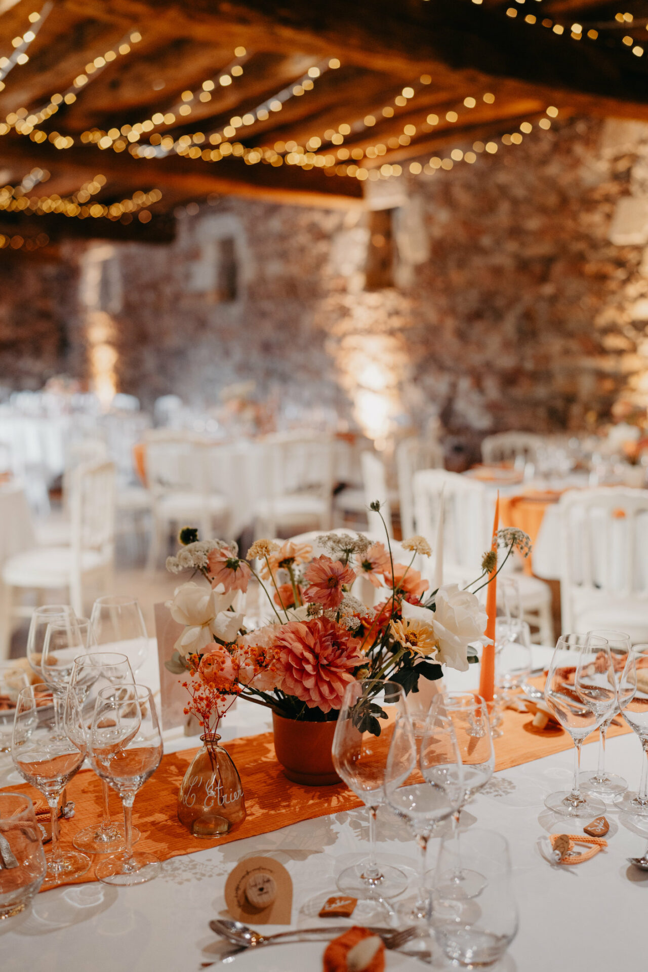 Décoration florale de mariage dans le vignoble nantais